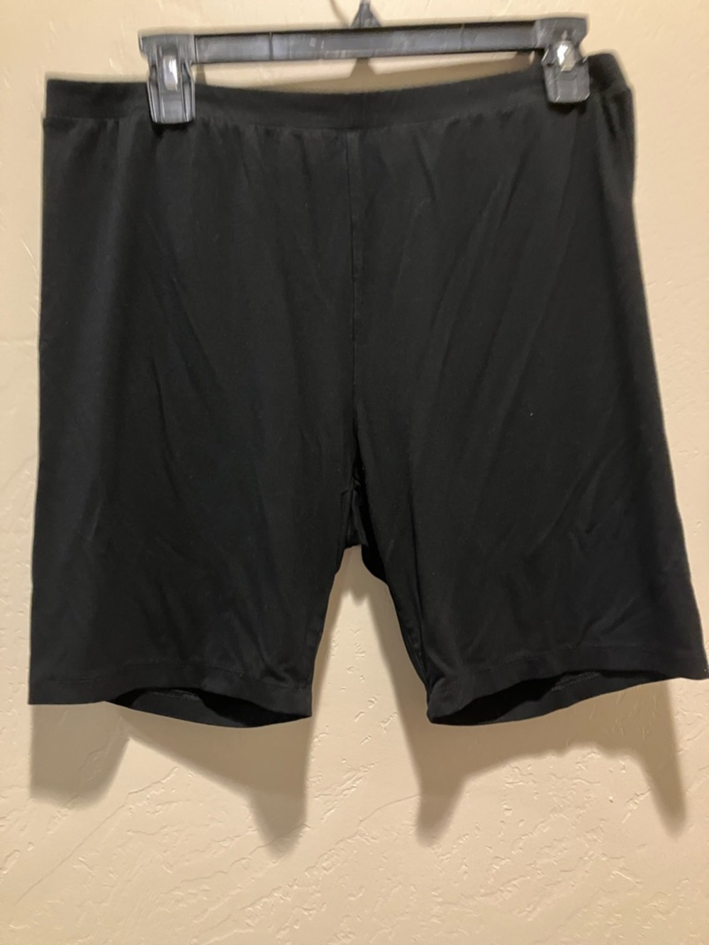 Ava & Viv Black Stretch Pullon  Bike Shorts 1X